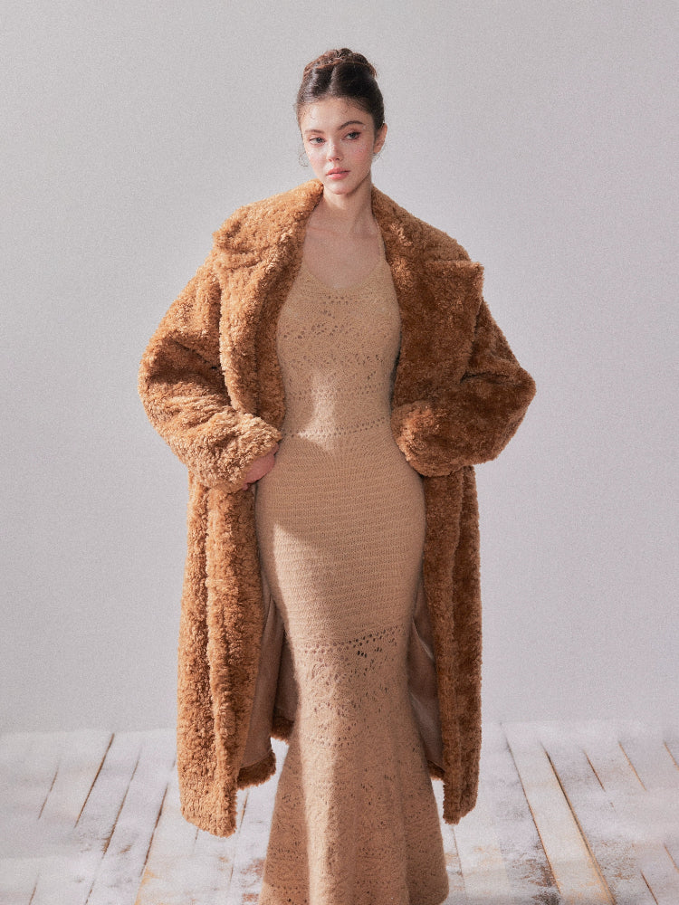 Teddy Bear Coat Eco-Friendly Oversized Lamb Wool Coat