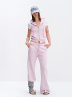 Sleeveless Hoodie & Flared Pants Set