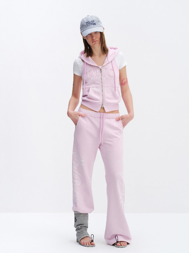 Sleeveless Hoodie &amp; Flared Pants Set