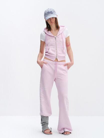 Sleeveless Hoodie &amp; Flared Pants Set