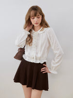 Collar Puff Sleeve Shirt