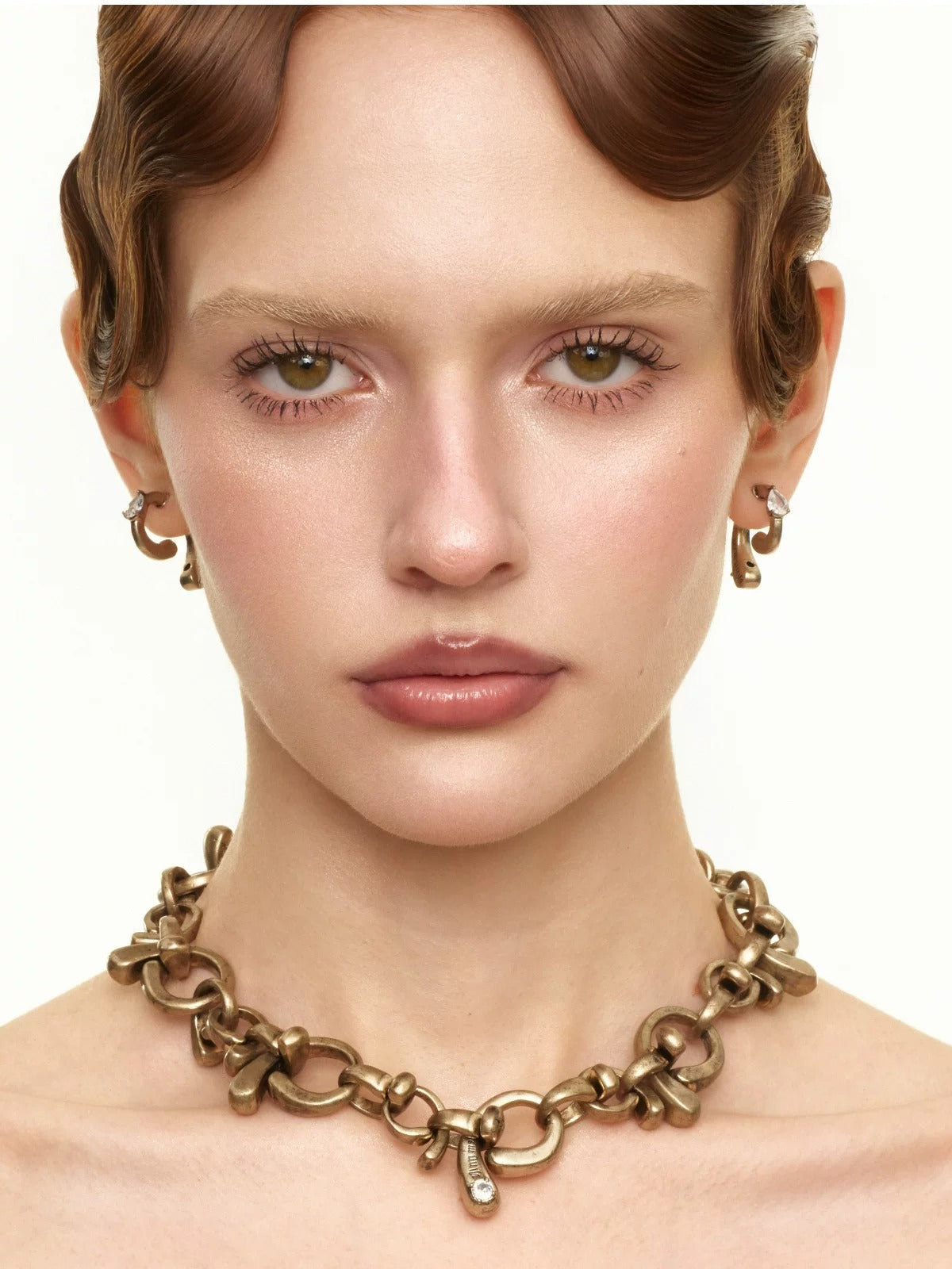 Vintage Gold &amp; Silver Zircon Earrings