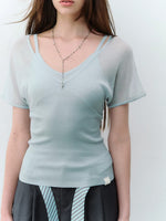 X-Line Layered V-Neck T-shirt