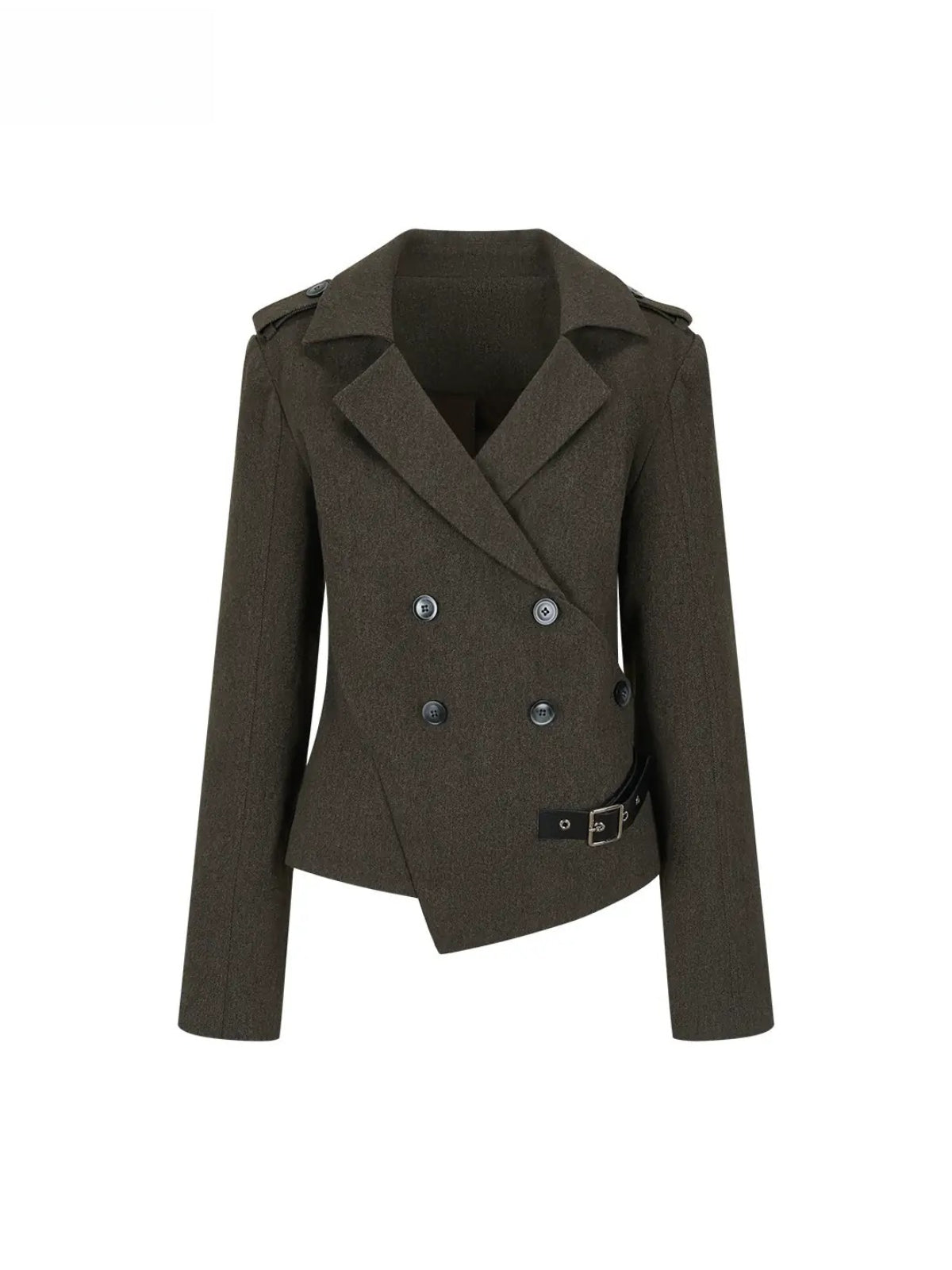Asymmetric Buckle Tailored Blazer