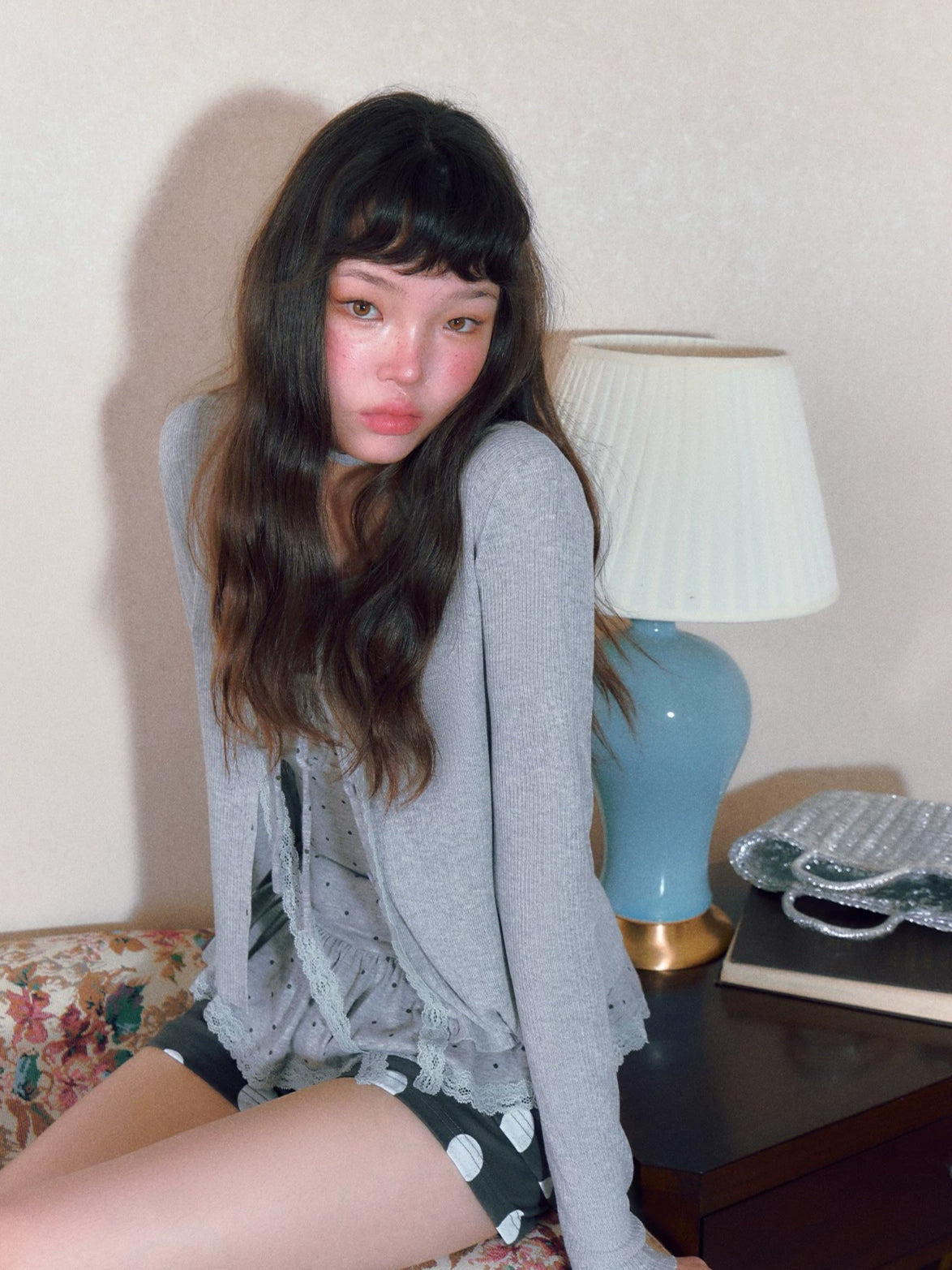 Polka Dot Lace Twinset