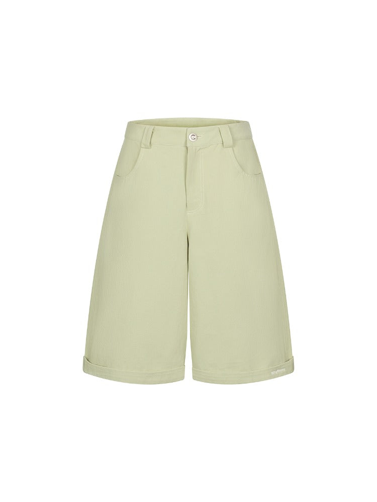 Pure Cotton Wide-Legged 5-Point Shorts