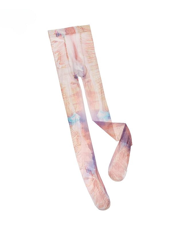 Printed Iridescent Stockings