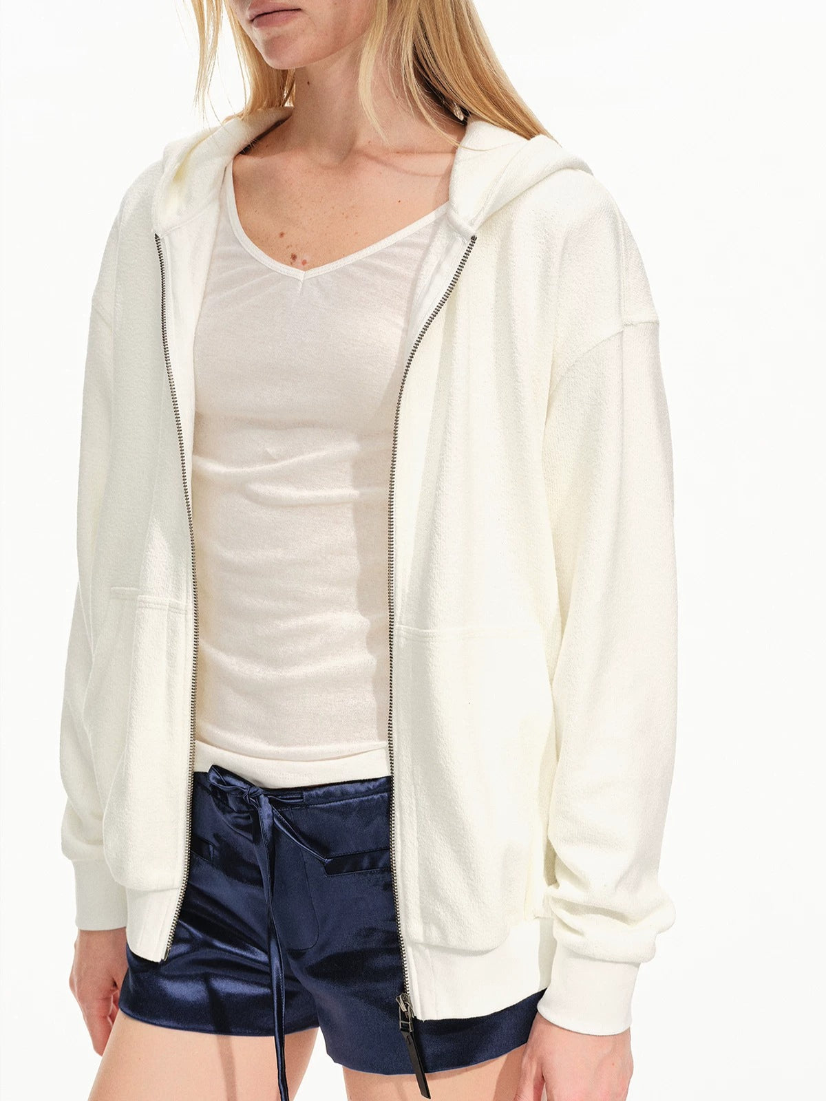 Acetate Low Waist Drawstring Shorts