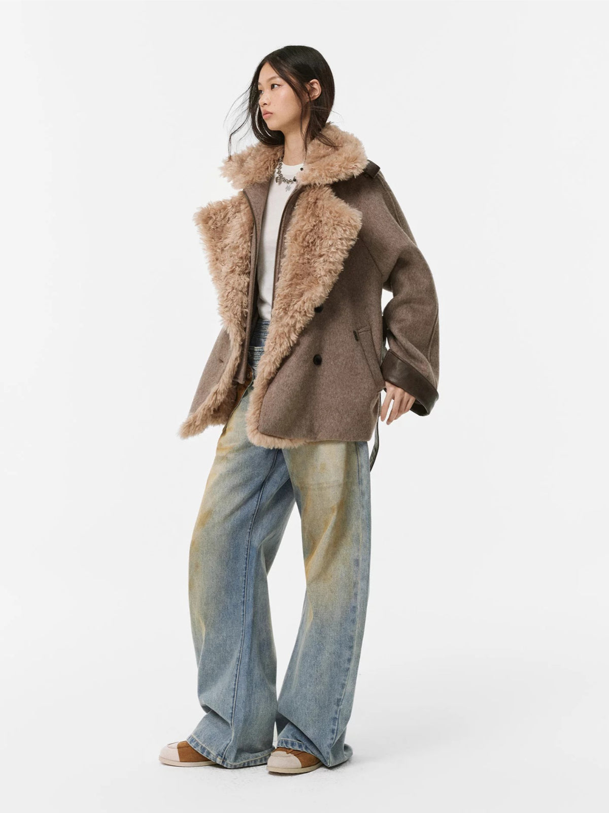 Napoleon Button Low Rise Barrel Jeans