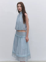 Lyocell Bubble Halter Top & Skirt Set
