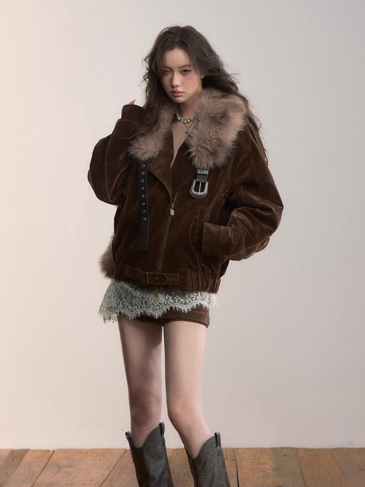 Faux Fur Shoulder Wrap / Vest / Belt