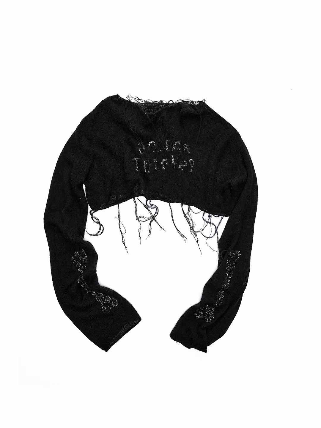 Mohair Sequin Sheer Top