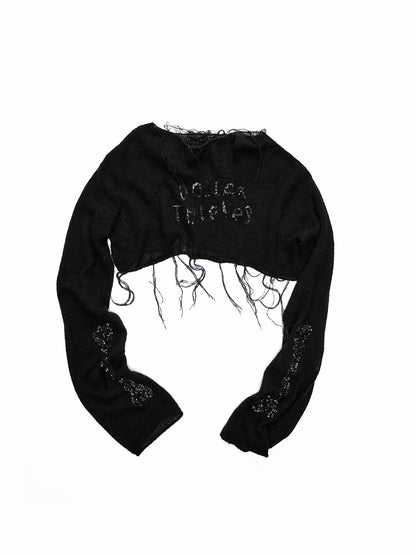 Mohair Sequin Sheer Top