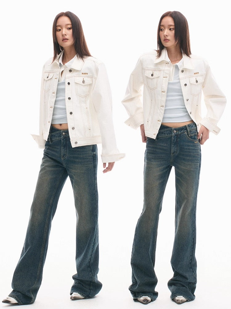 +5CM N2 Smiling Straight Denim Pants