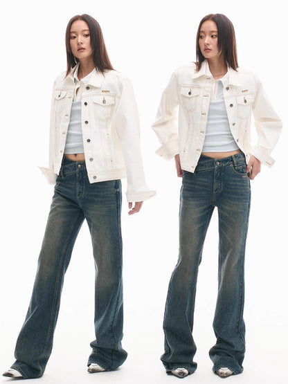 +5CM N2 Smiling Straight Denim Pants