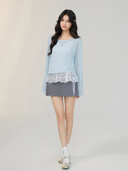 Hollow Irregular Lyocell Top