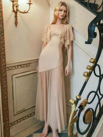 Fille Draped Mermaid Silhouette Dress