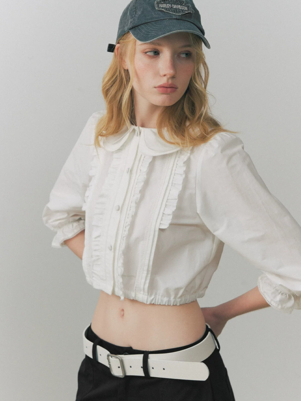 Double Collar Lace Blouse