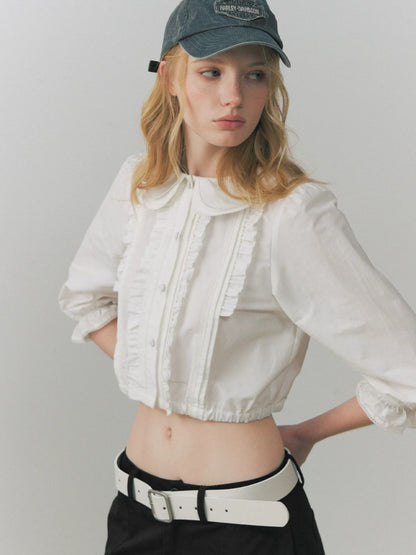 Double Collar Lace Blouse
