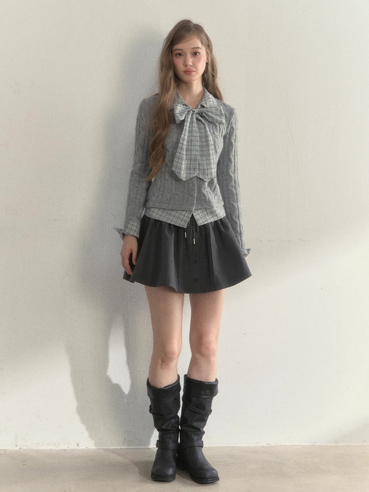 Cable Bow-Tie Splice Sweater
