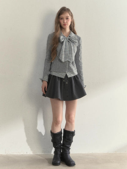 Cable Bow-Tie Splice Sweater