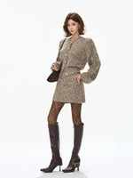 Vintage Wool Knit Cardigan & Skirt Set
