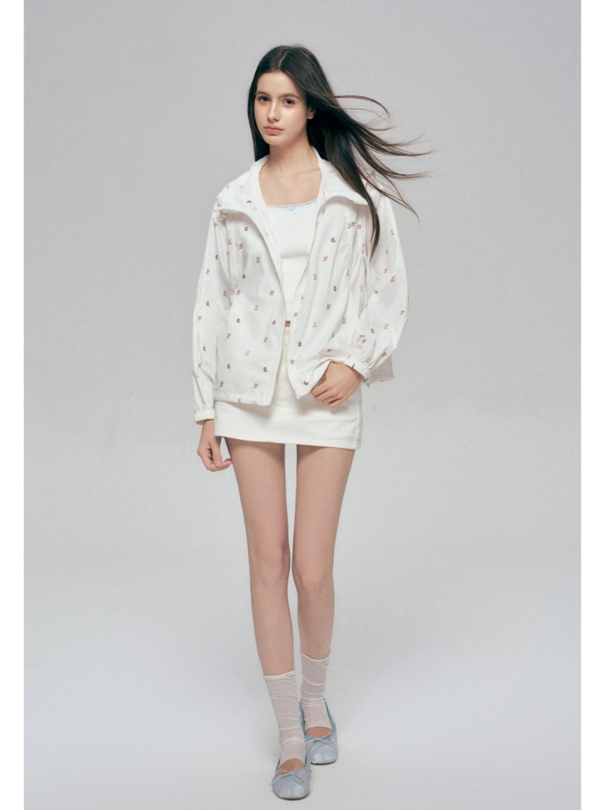Bear Print Sun Jacket