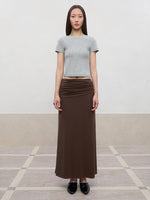 Regular-Shoulder Round Neck Short-Sleeve T-Shirt