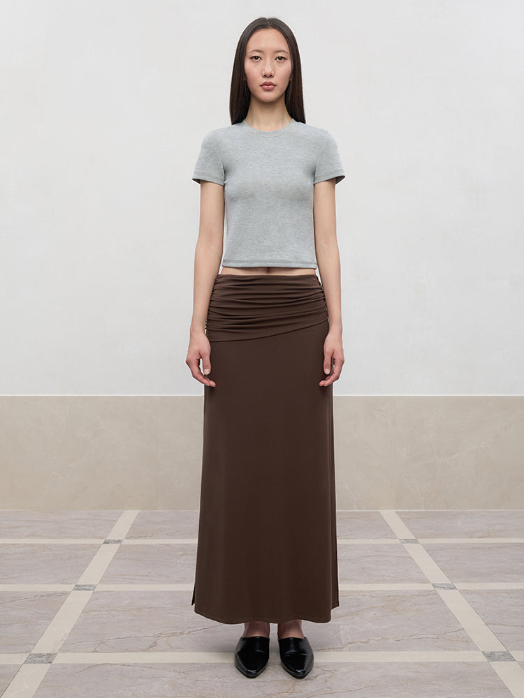 Regular-Shoulder Round Neck Short-Sleeve T-Shirt