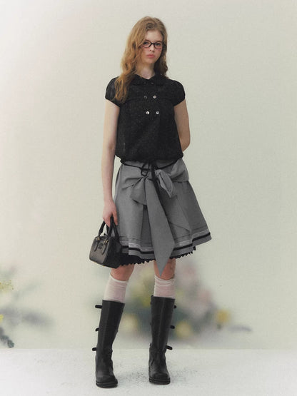 Lace Floral Doll Collar Shirt