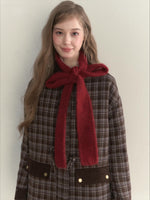 Retro Knit Ribbon Scarf
