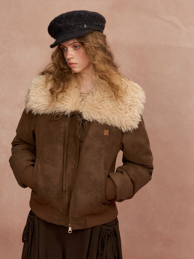 Faux Leather Sailor Puffer