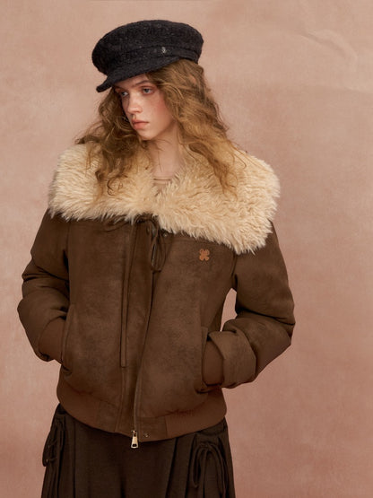 Faux Leather Sailor Puffer