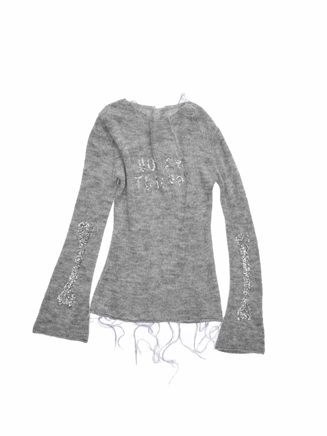 Mohair Sequin Sheer Top