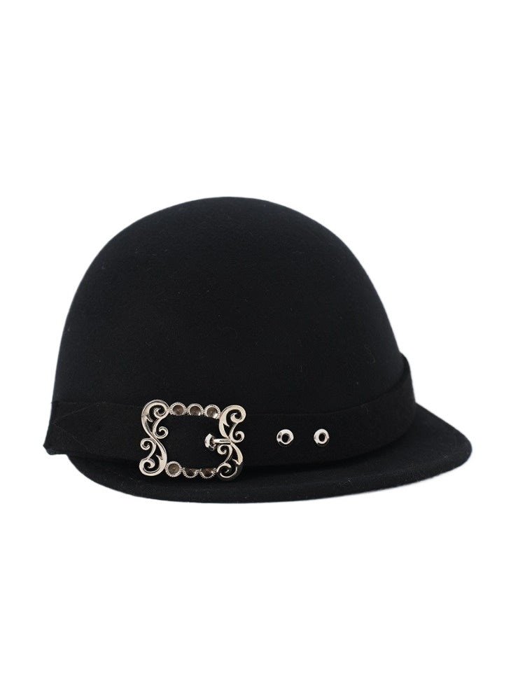Wool Equestrian Buckle Hat