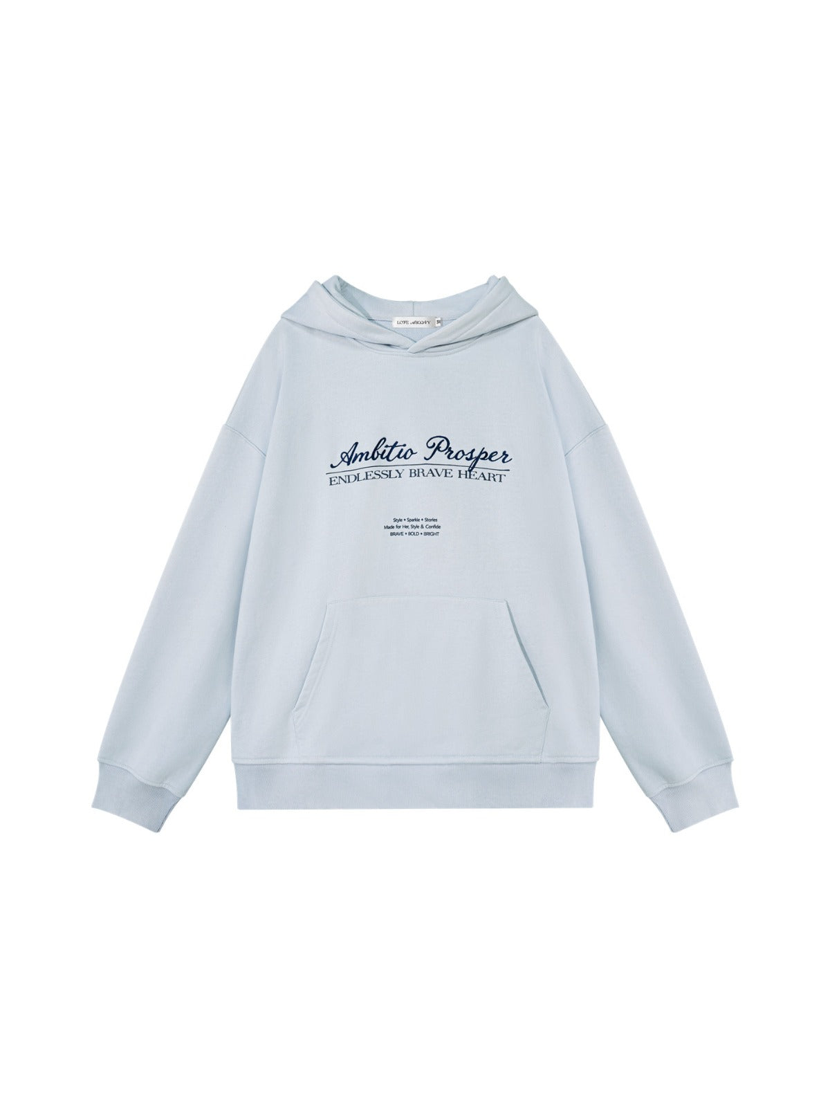 College Embroidered Cotton Hoodie
