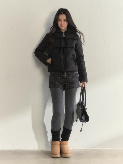 Velvet Winter Bow Down Jacket