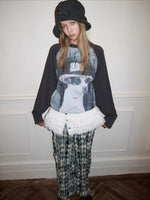 Plaid Crinkle Cargo Pants