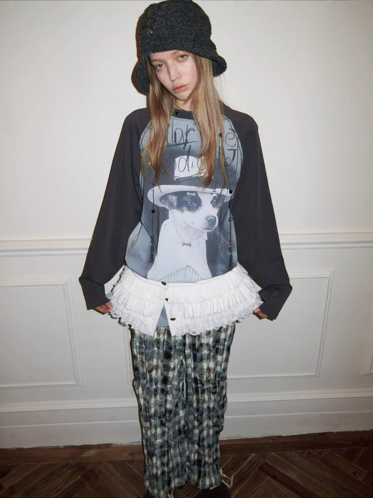 Plaid Crinkle Cargo Pants