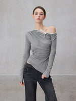 Rhinestone Off-Shoulder Top
