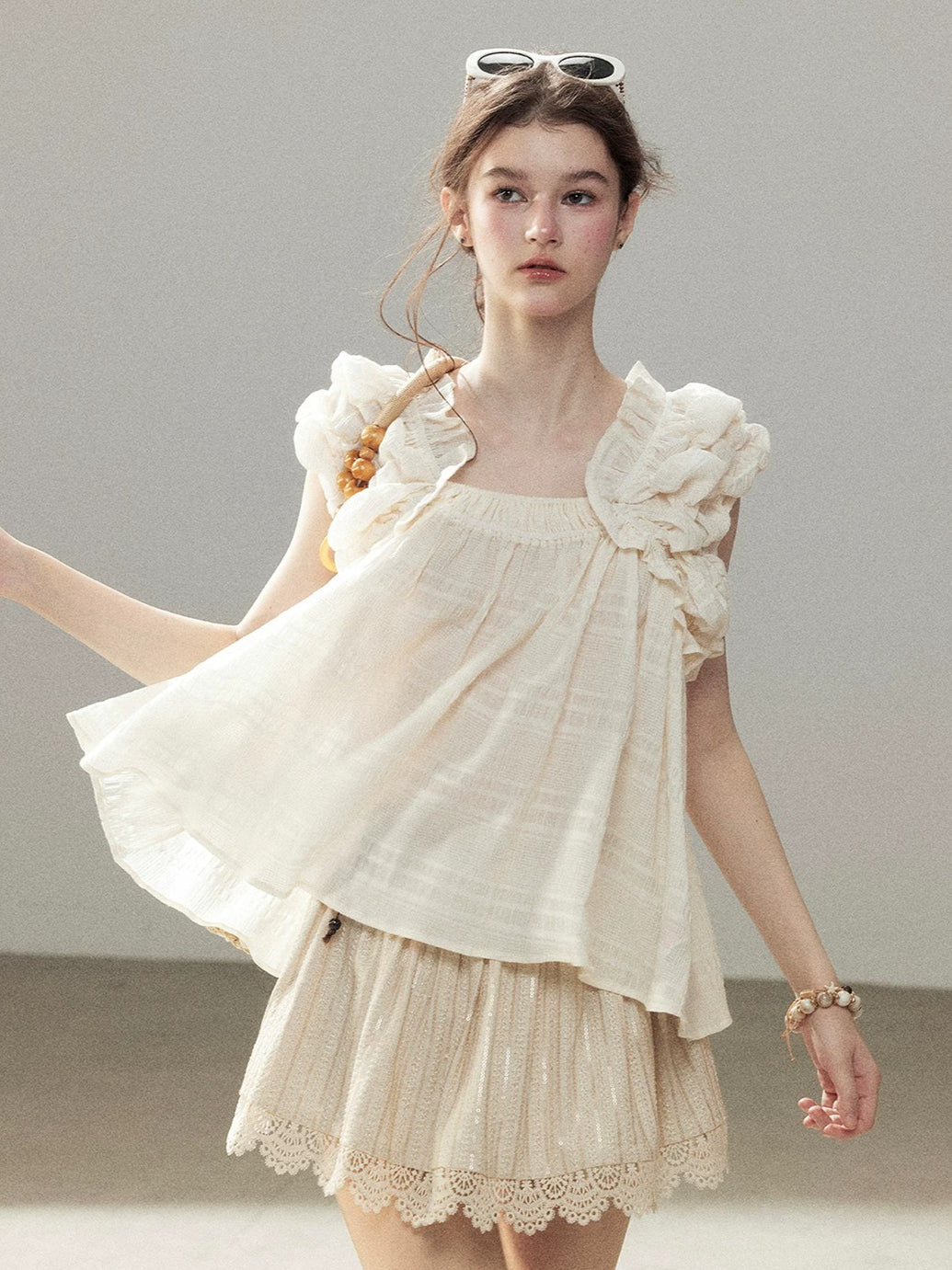 French Puff Sleeve Top