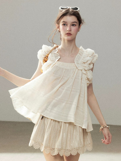 French Puff Sleeve Top