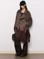 Oversized Faux Suede Jacket