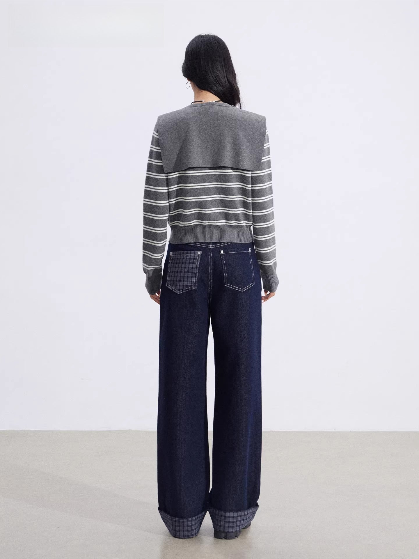 Striped Knit Cardigan Set