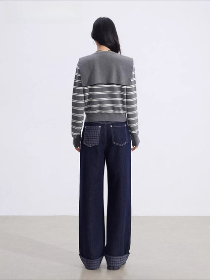 Striped Knit Cardigan Set