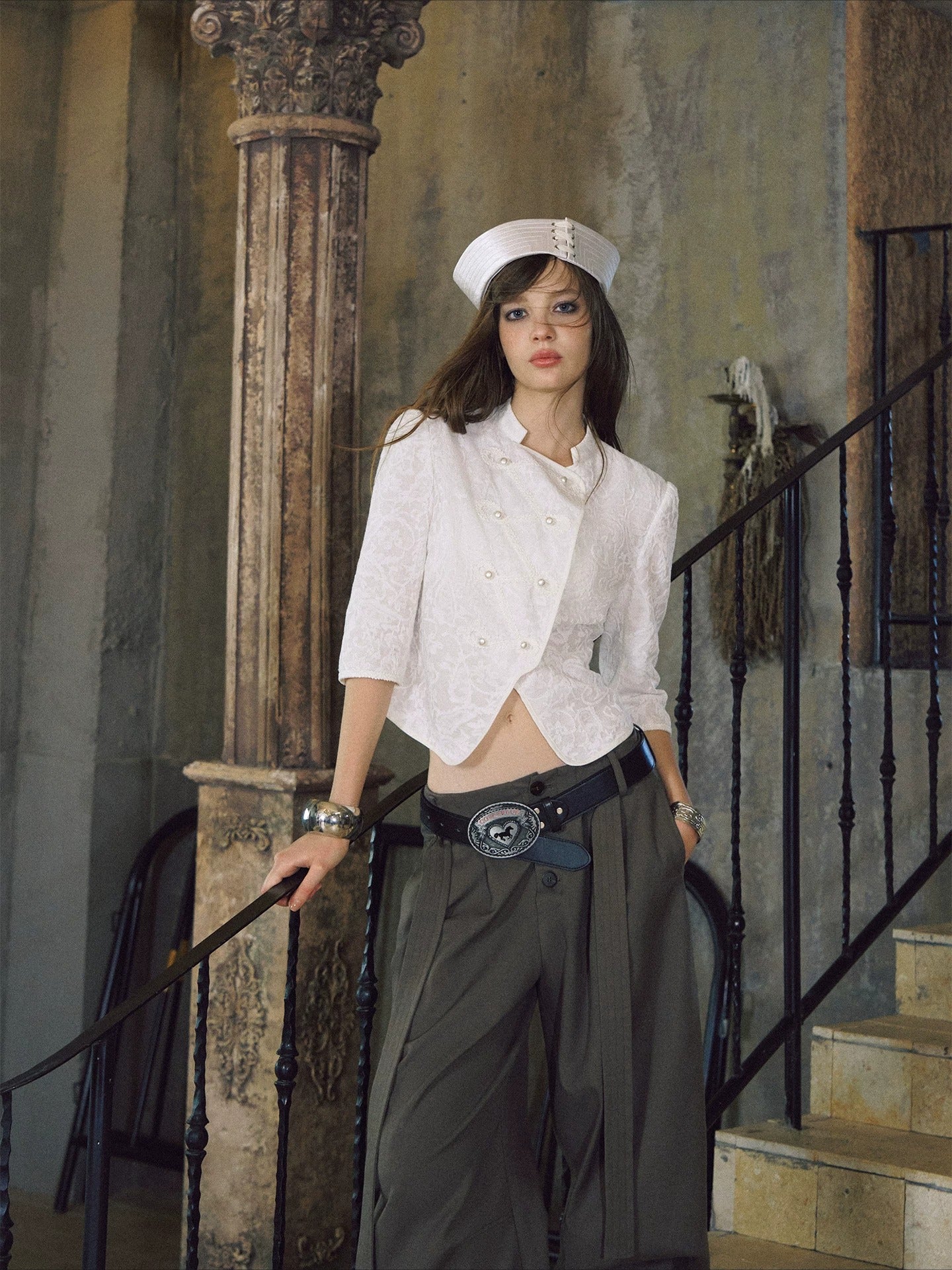 Napoleon Lace Cropped Jacket