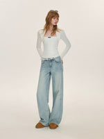 Washed Wide Leg Jeans
