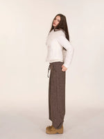 Faux Fur Collar Cropped Down Jacket
