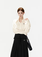 Waist-Tie White Shirt