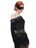 Lace Shoulder Knit Top